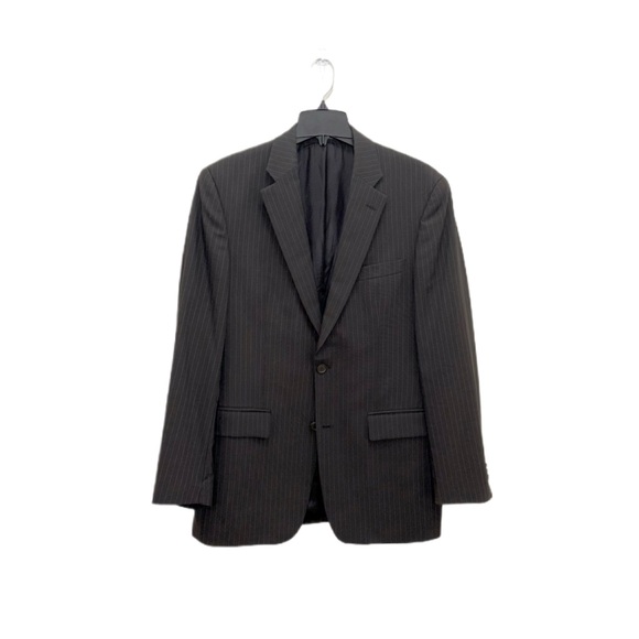 John Varvatos Gray Pinstripe Worsted Wool Sullivan Suit Jacket Blazer Size 40R/M